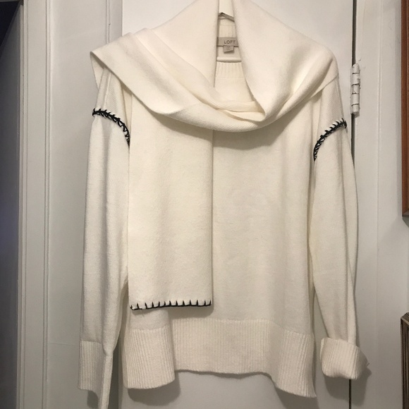 Loft sweater with removable scarf BNWOT - Picture 4 of 5